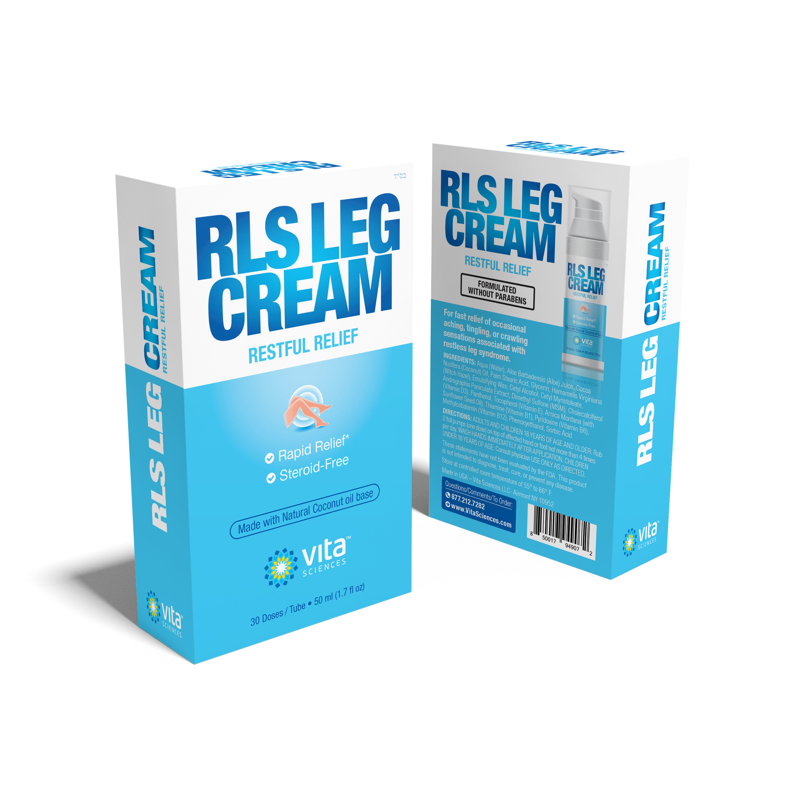 FastActing RLS LEG CREAM with 3 Powerful Forms of Magnesium